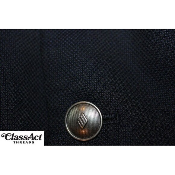 Joseph Abboud  Wool Blazer Sport Coat Blue Metal Buttons 52R - Picture 5 of 8